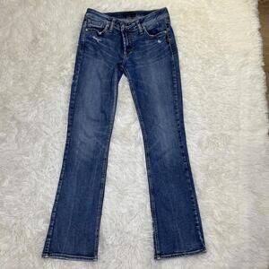 Silver Jeans Women’s Elyse Slim Boot Pants 27x29.5 Blue Denim Jeans SLD